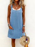 Lisa | Casual Denim Strappy Dress