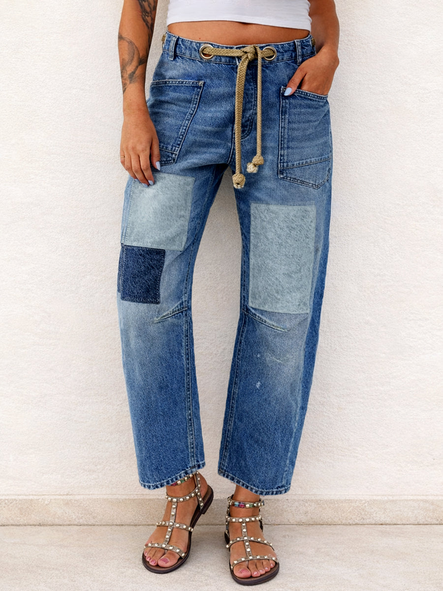 Margaret | Patchwork Jeans with Cord