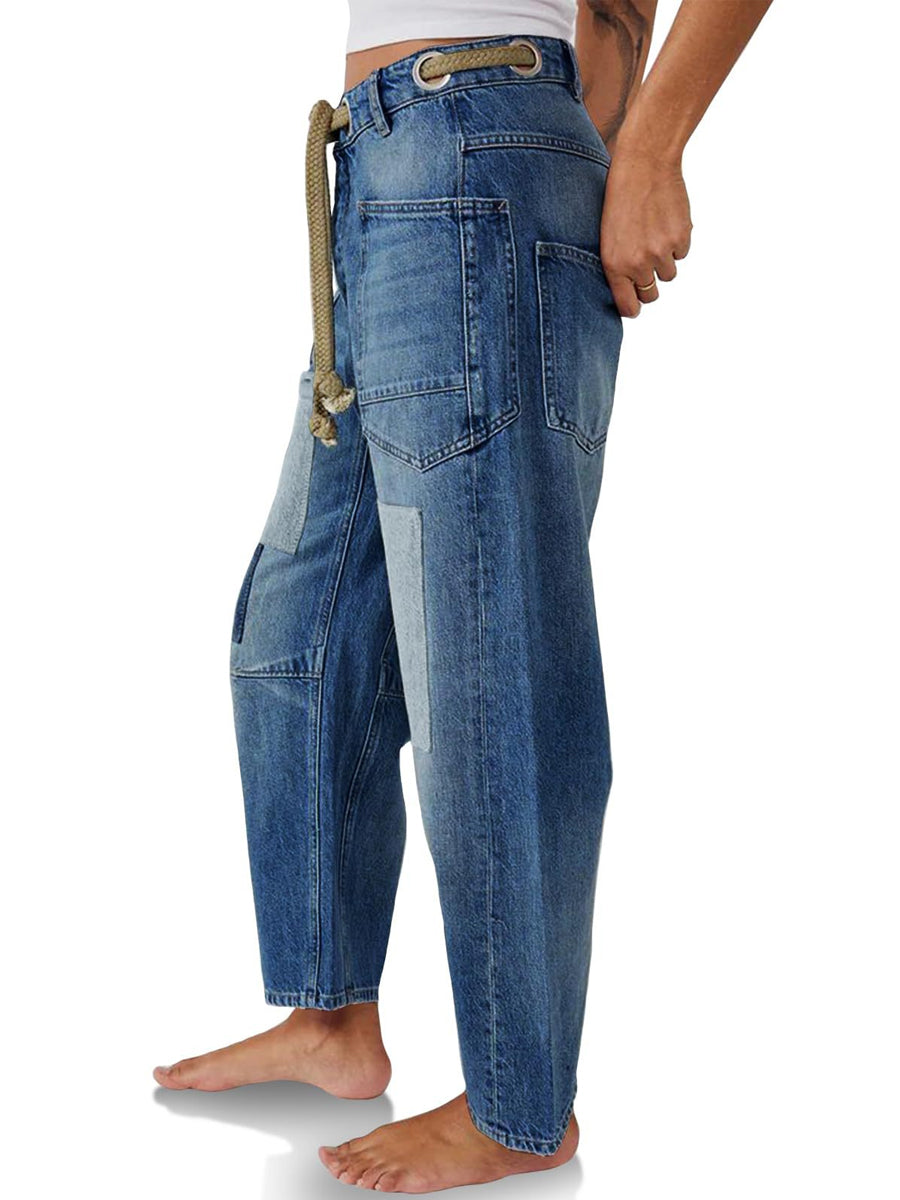 Margaret | Patchwork Jeans with Cord