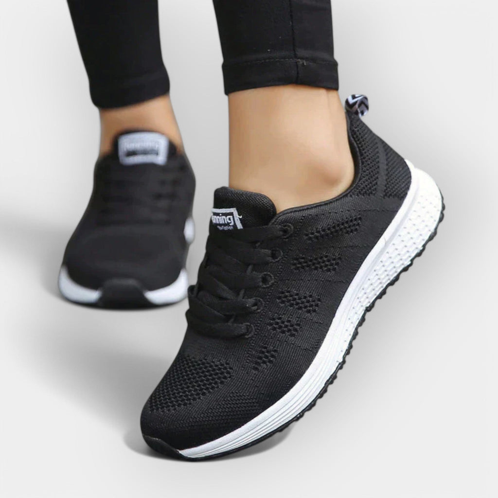 Women's orthopedic comfort shoes in white with cushioned ergonomic sole