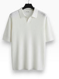 Men's white classic polo shirt with a clean collar and well-balanced silhouette